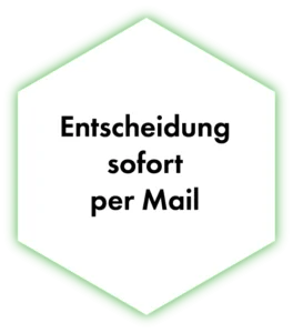 Entscheidung sofort per Mail